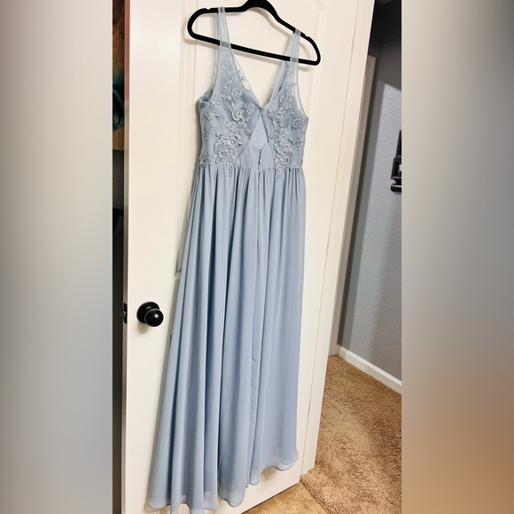 AZAZIE Dusty Blue Dress size 12 - Picture 5 of 10